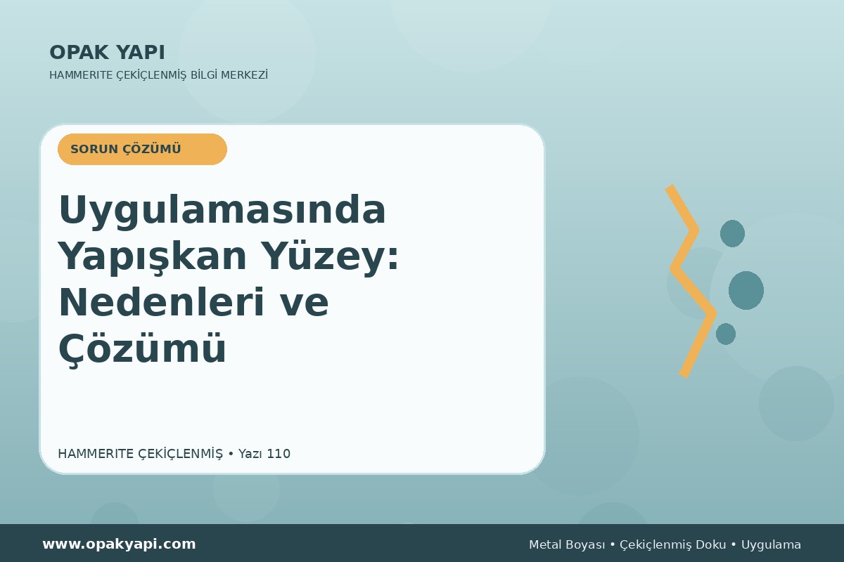 Hammerite Çekiçlenmiş Metal Boyası Uygulamasında Yapışkan Yüzey: Nedenleri ve Çözümü