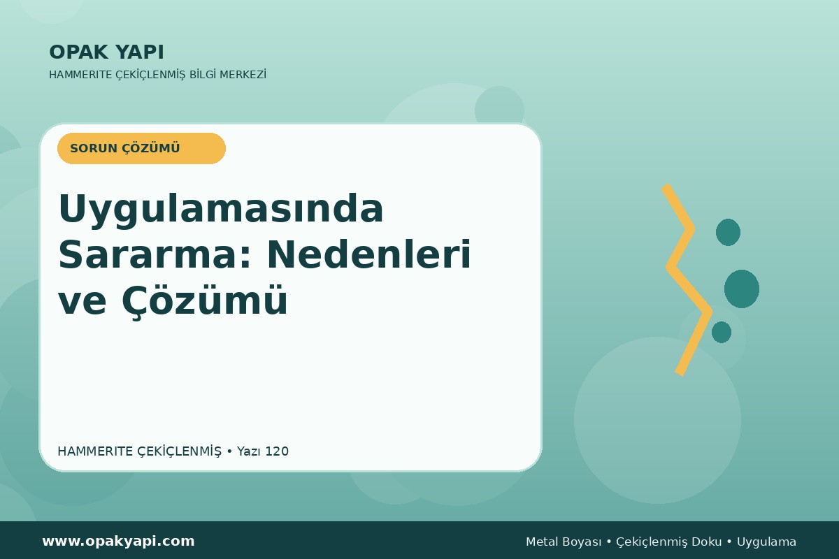 Hammerite Çekiçlenmiş Metal Boyası Uygulamasında Sararma: Nedenleri ve Çözümü