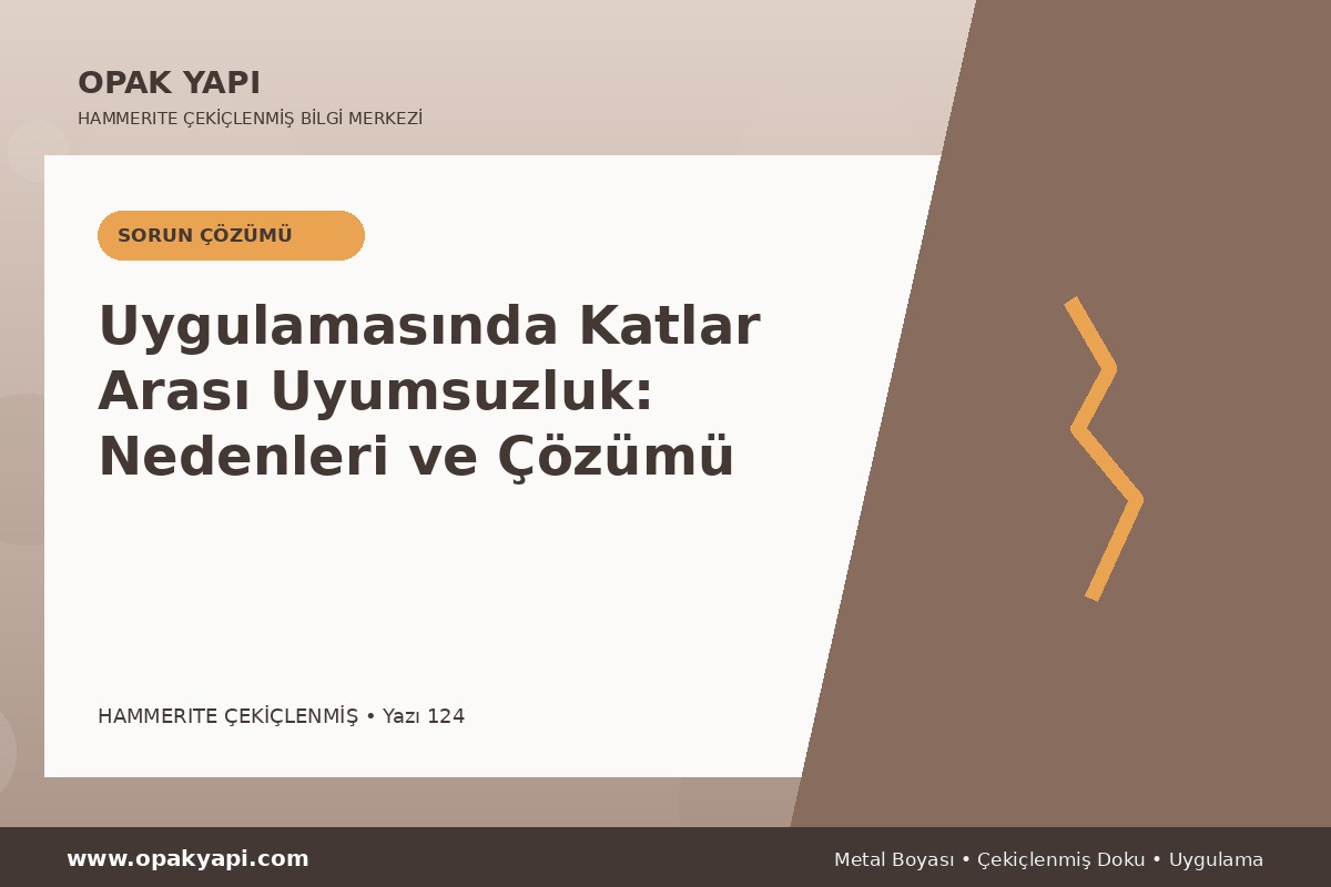 Hammerite Çekiçlenmiş Metal Boyası Uygulamasında Katlar Arası Uyumsuzluk: Nedenleri ve Çözümü