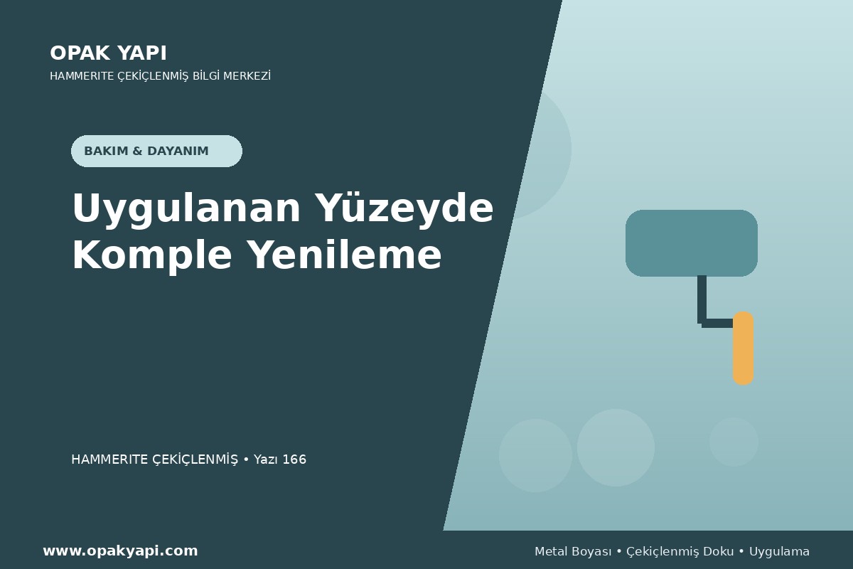 Hammerite Çekiçlenmiş Metal Boyası Uygulanan Yüzeyde Komple Yenileme
