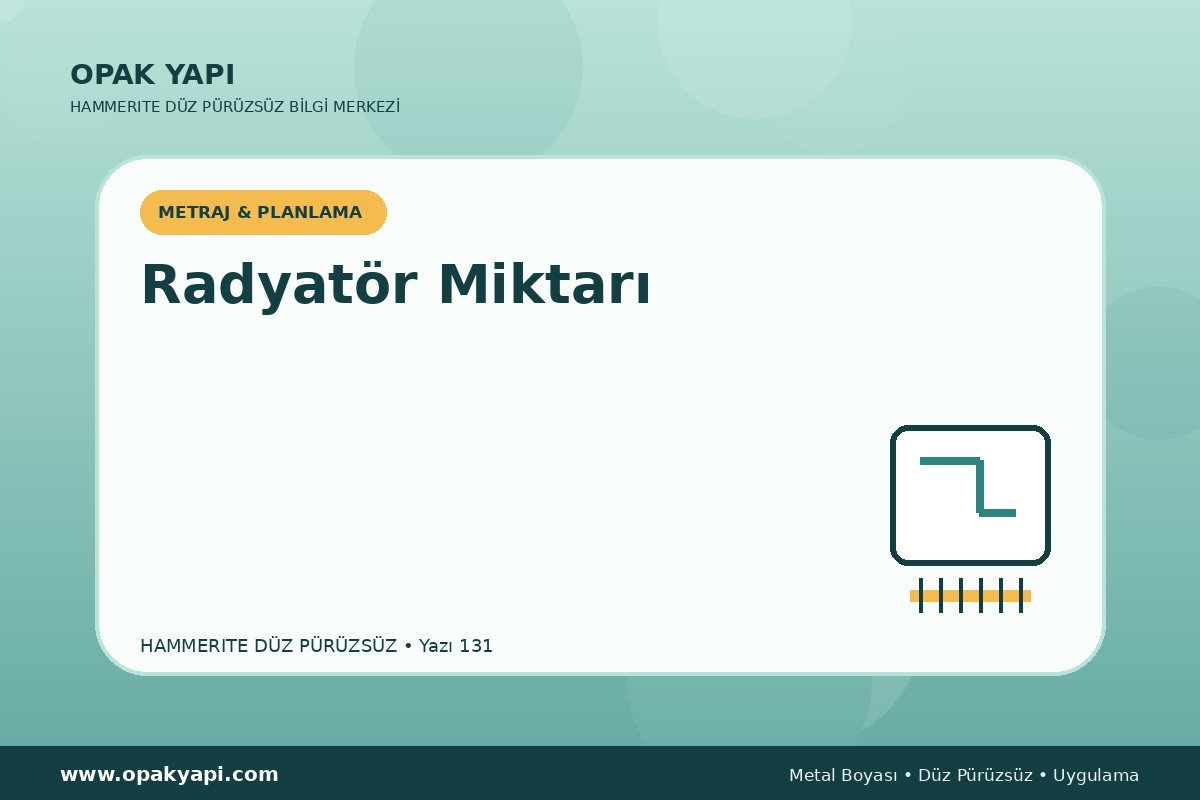 Hammerite Düz Pürüzsüz Metal Boyası İçin Radyatör Miktarı