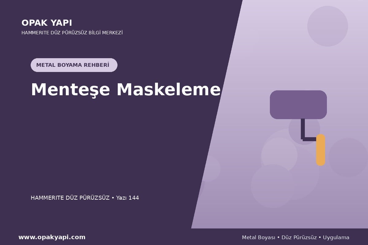 Hammerite Düz Pürüzsüz Metal Boyası İçin Menteşe Maskeleme