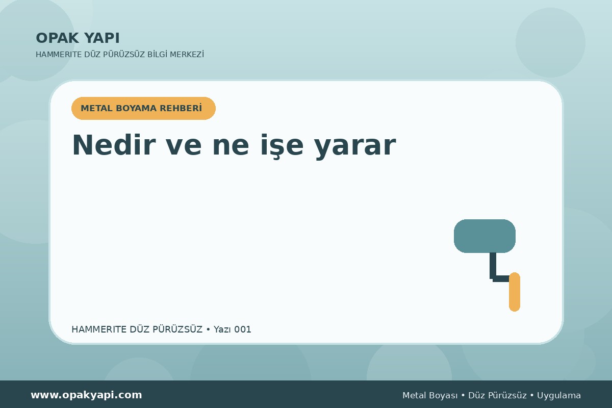 Hammerite Düz Pürüzsüz Metal Boyası: Nedir ve ne işe yarar