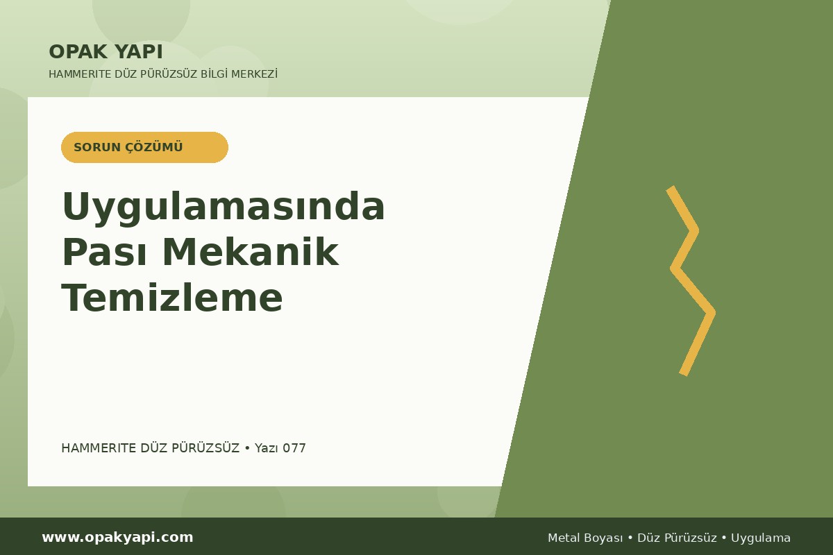 Hammerite Düz Pürüzsüz Metal Boyası Uygulamasında Pası Mekanik Temizleme