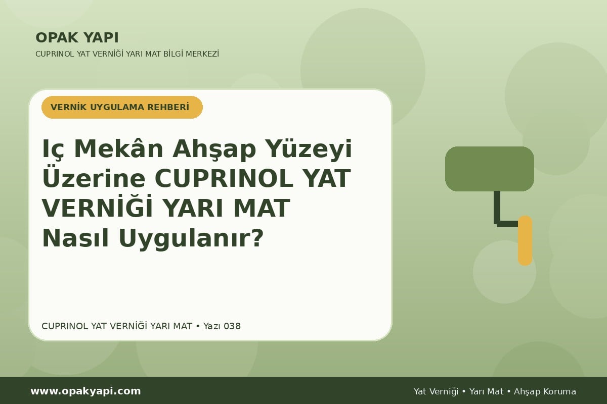 Iç Mekân Ahşap Yüzeyi Üzerine Marshall Cuprinol Classic Yat Vernik Yarı Mat Nasıl Uygulanır?