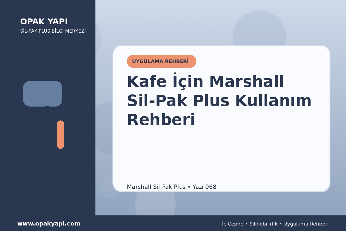 Kafe İçin Marshall Sil-Pak Plus Kullanım Rehberi