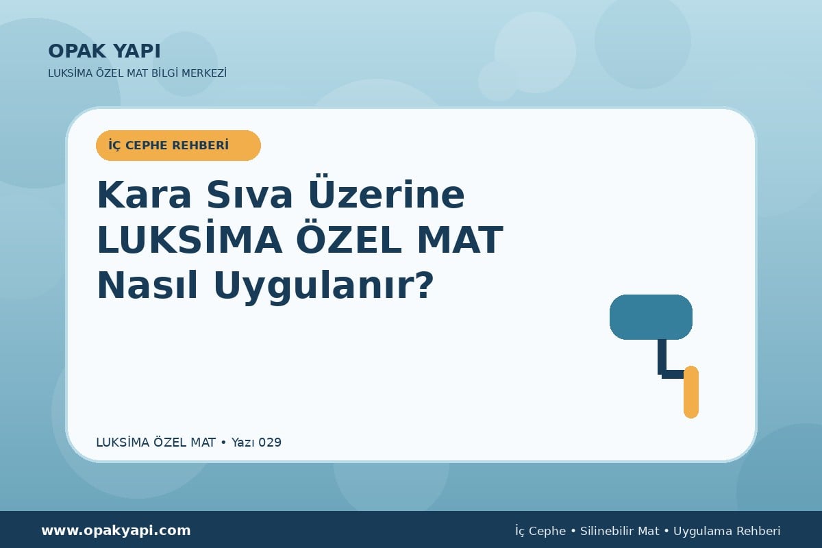 Kara Sıva Üzerine Marshall Luksima Silikonlu Özel Mat Nasıl Uygulanır?