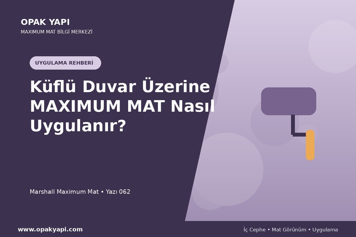 Küflü Duvar Üzerine Maximum Mat Nasıl Uygulanır?