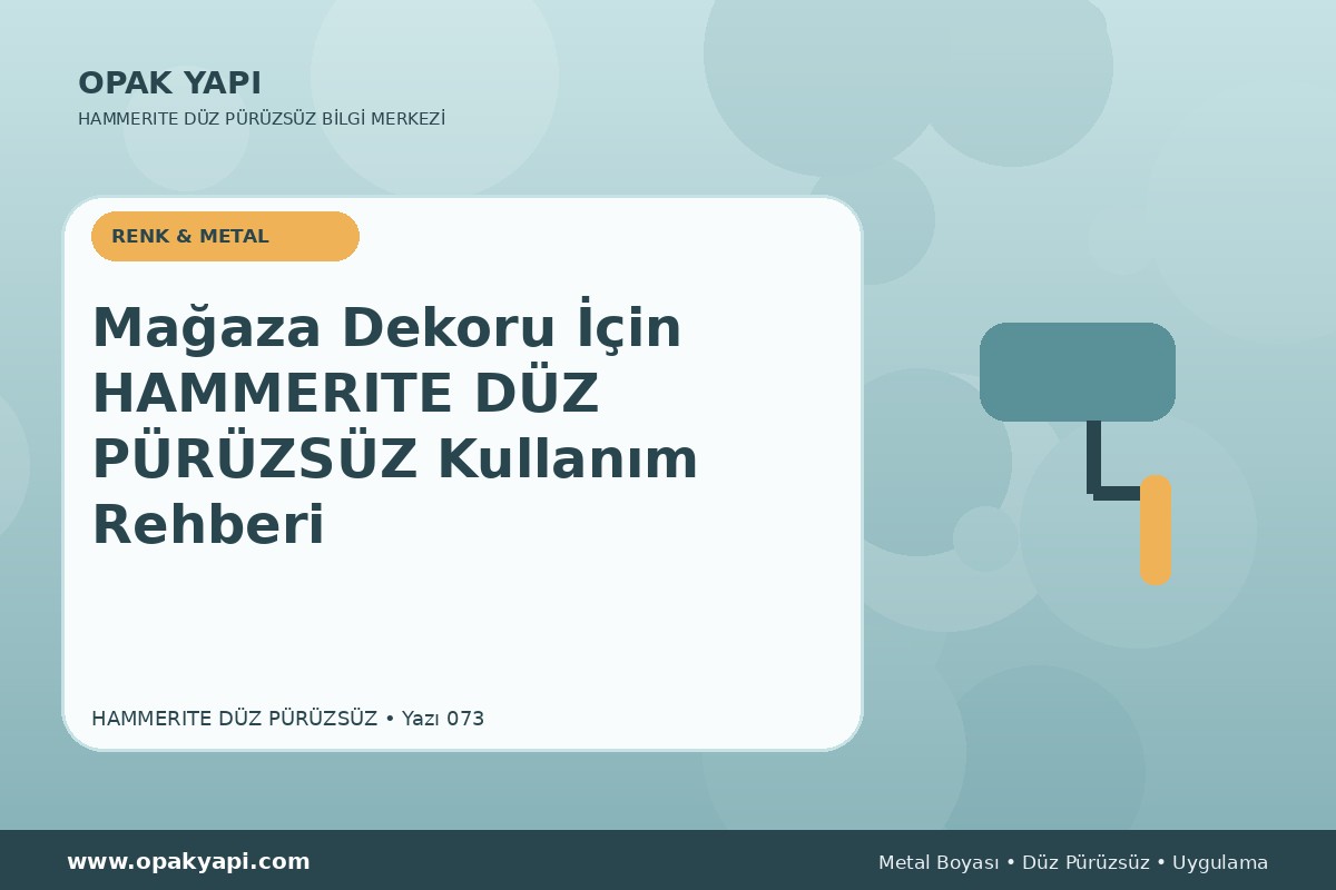 Mağaza Dekoru İçin Hammerite Düz Pürüzsüz Metal Boyası Kullanım Rehberi