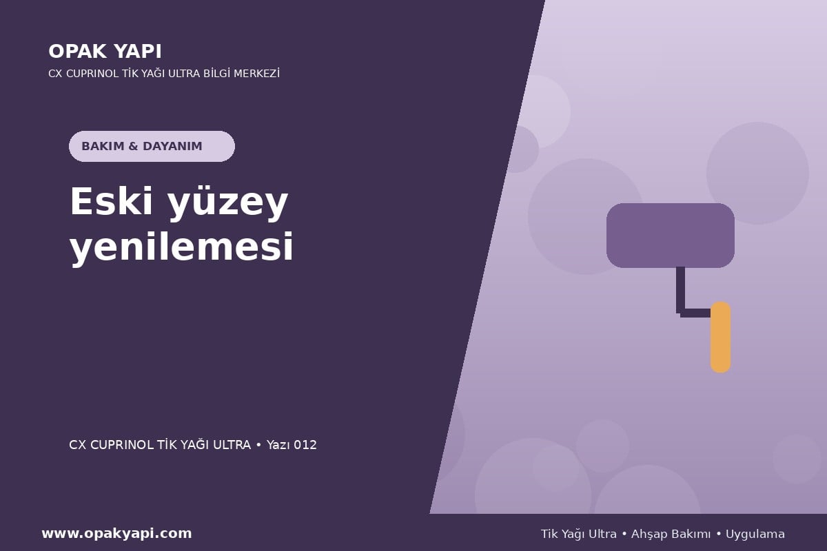 Marshall CX Cuprinol Tik Yağı Ultra: Eski yüzey yenilemesi