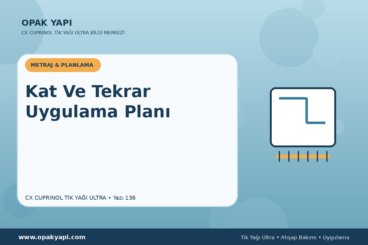 Marshall CX Cuprinol Tik Yağı Ultra İçin Kat Ve Tekrar Uygulama Planı