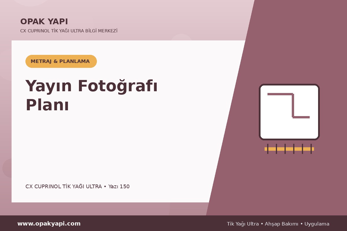 Marshall CX Cuprinol Tik Yağı Ultra İçin Yayın Fotoğrafı Planı