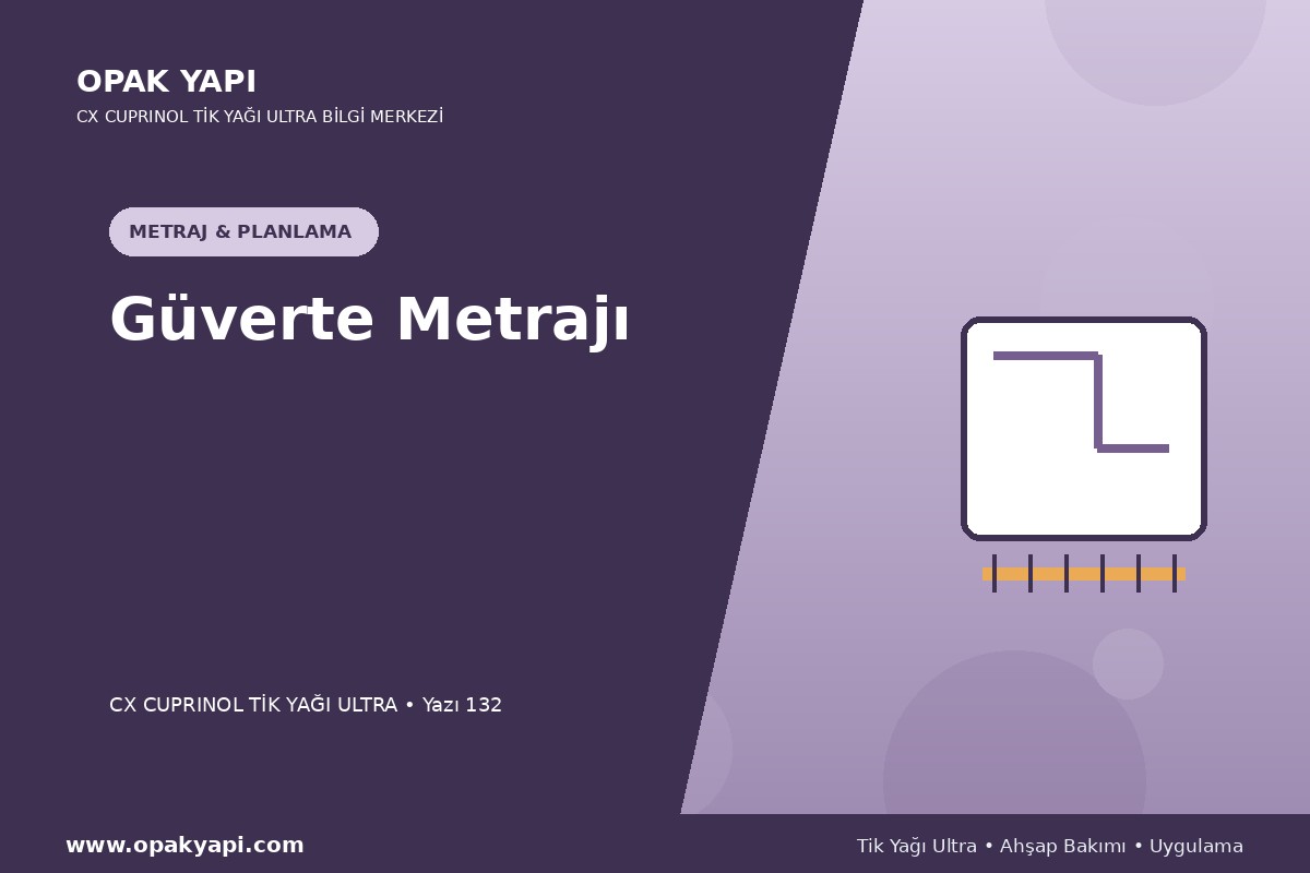 Marshall CX Cuprinol Tik Yağı Ultra İçin Güverte Metrajı