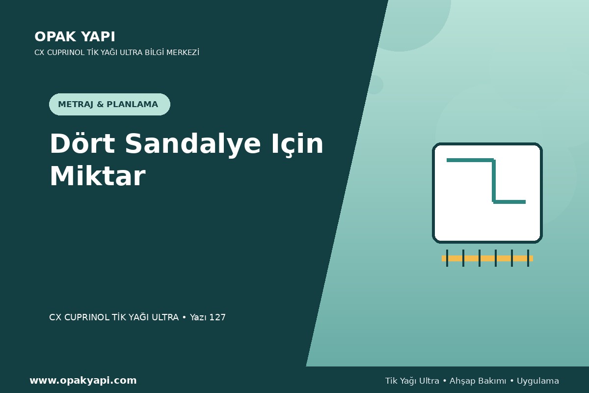 Marshall CX Cuprinol Tik Yağı Ultra İçin Dört Sandalye Için Miktar