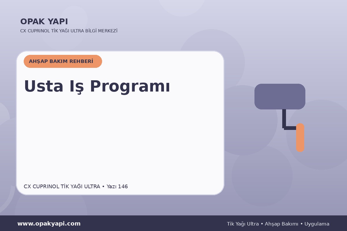 Marshall CX Cuprinol Tik Yağı Ultra İçin Usta Iş Programı