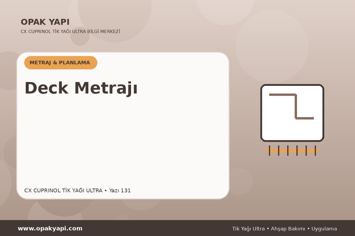 Marshall CX Cuprinol Tik Yağı Ultra İçin Deck Metrajı