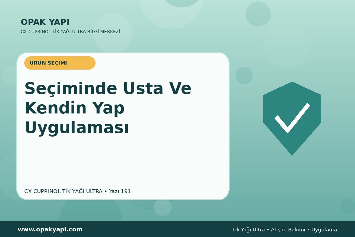 Marshall CX Cuprinol Tik Yağı Ultra Seçiminde Usta Ve Kendin Yap Uygulaması