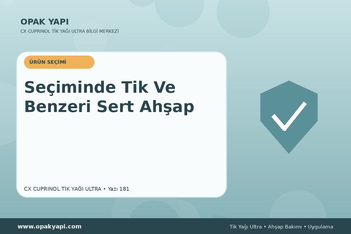 Marshall CX Cuprinol Tik Yağı Ultra Seçiminde Tik Ve Benzeri Sert Ahşap