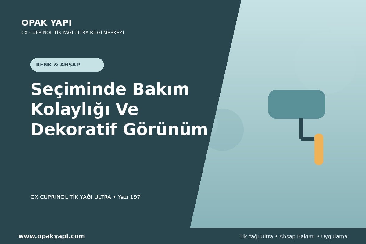 Marshall CX Cuprinol Tik Yağı Ultra Seçiminde Bakım Kolaylığı Ve Dekoratif Görünüm