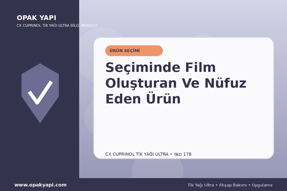 Marshall CX Cuprinol Tik Yağı Ultra Seçiminde Film Oluşturan Ve Nüfuz Eden Ürün