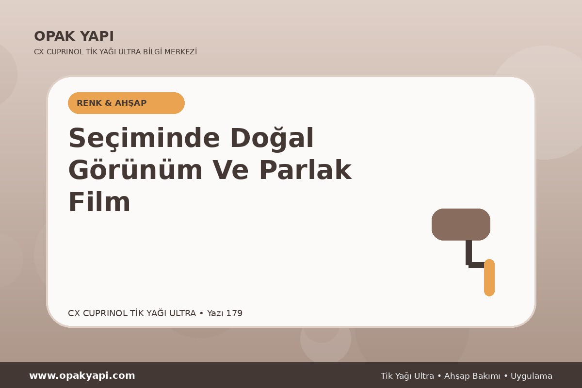 Marshall CX Cuprinol Tik Yağı Ultra Seçiminde Doğal Görünüm Ve Parlak Film