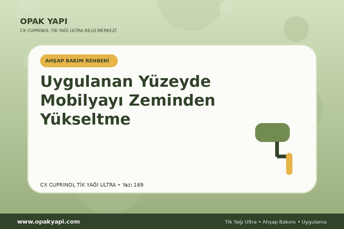 Marshall CX Cuprinol Tik Yağı Ultra Uygulanan Yüzeyde Mobilyayı Zeminden Yükseltme