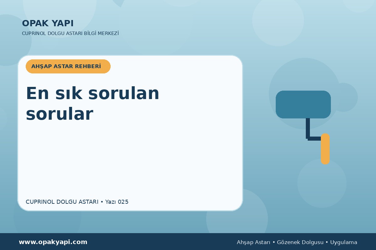 Marshall Cuprinol Classic Dolgu Astarı: En sık sorulan sorular