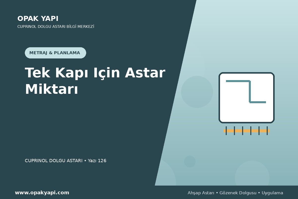 Marshall Cuprinol Classic Dolgu Astarı İçin Tek Kapı Için Astar Miktarı