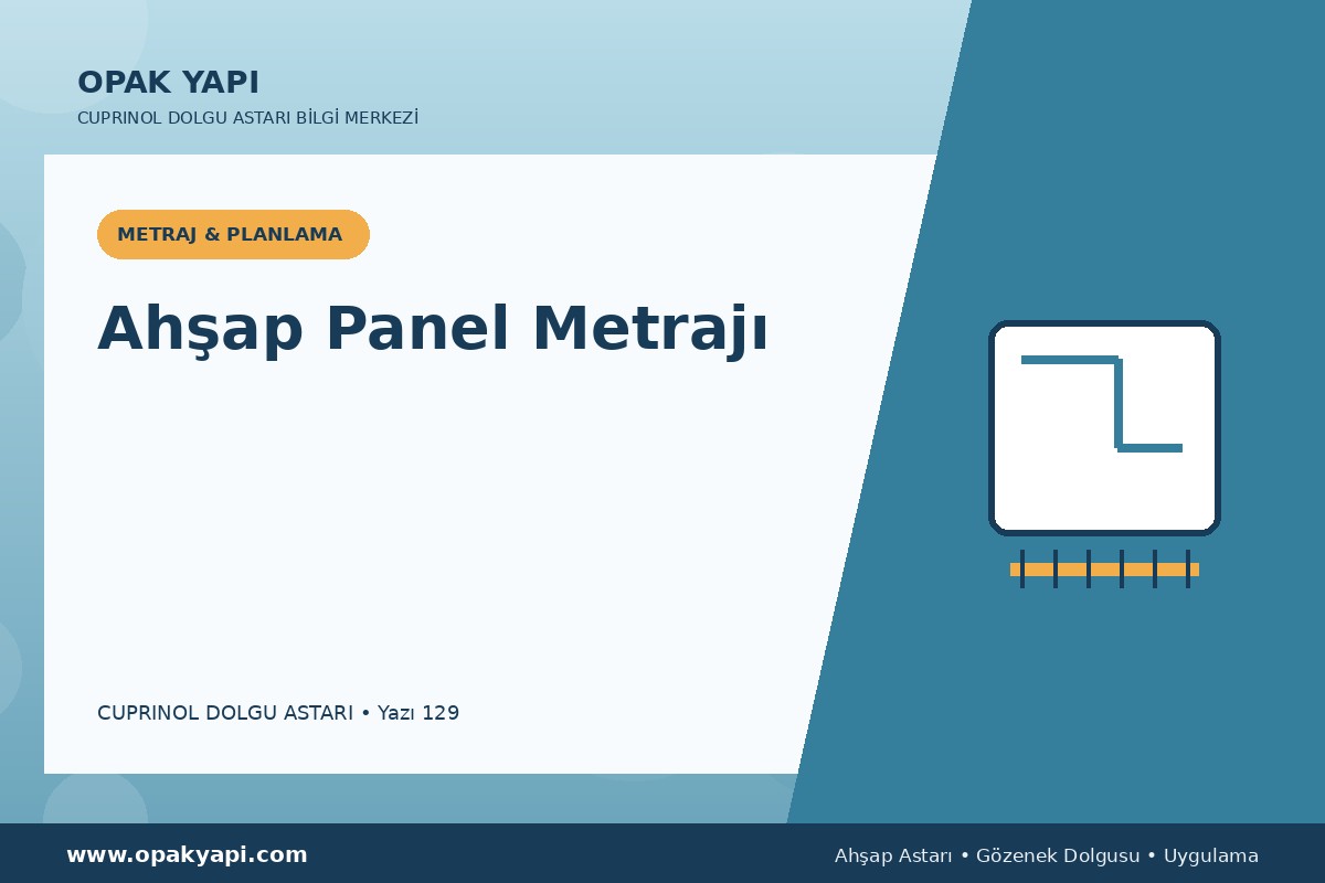 Marshall Cuprinol Classic Dolgu Astarı İçin Ahşap Panel Metrajı