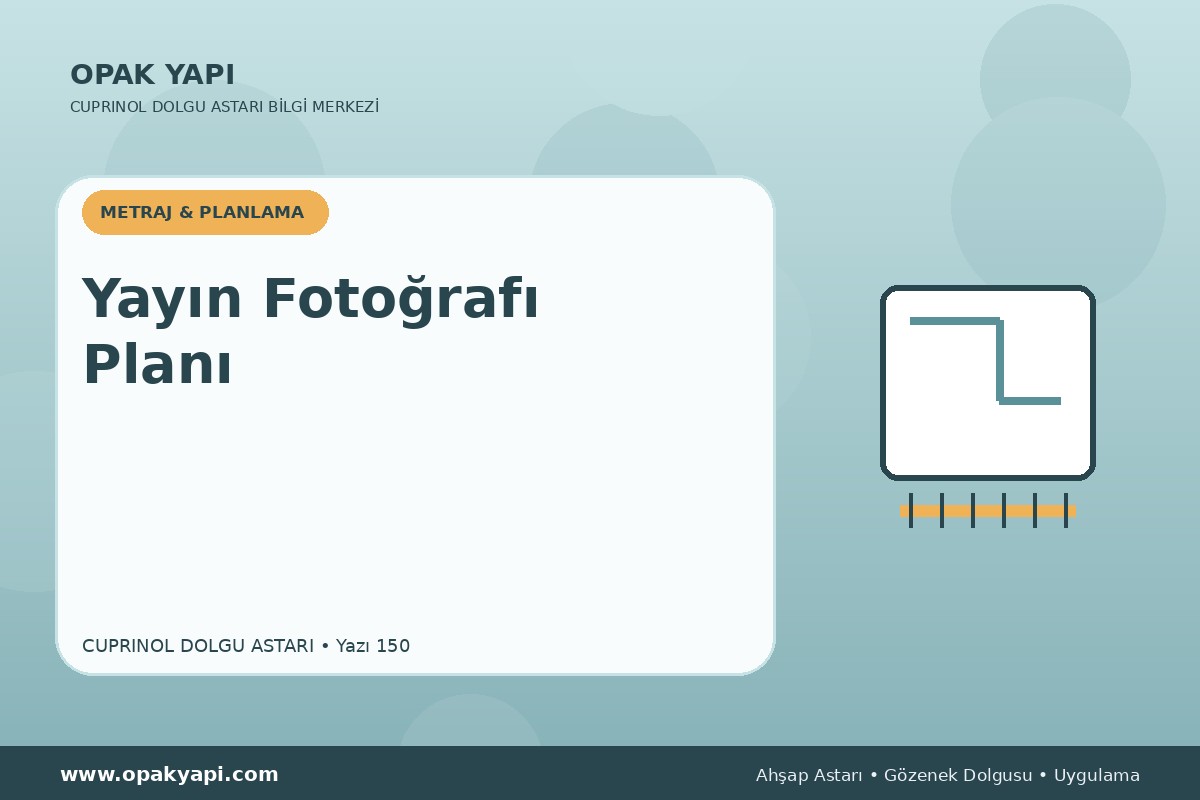 Marshall Cuprinol Classic Dolgu Astarı İçin Yayın Fotoğrafı Planı