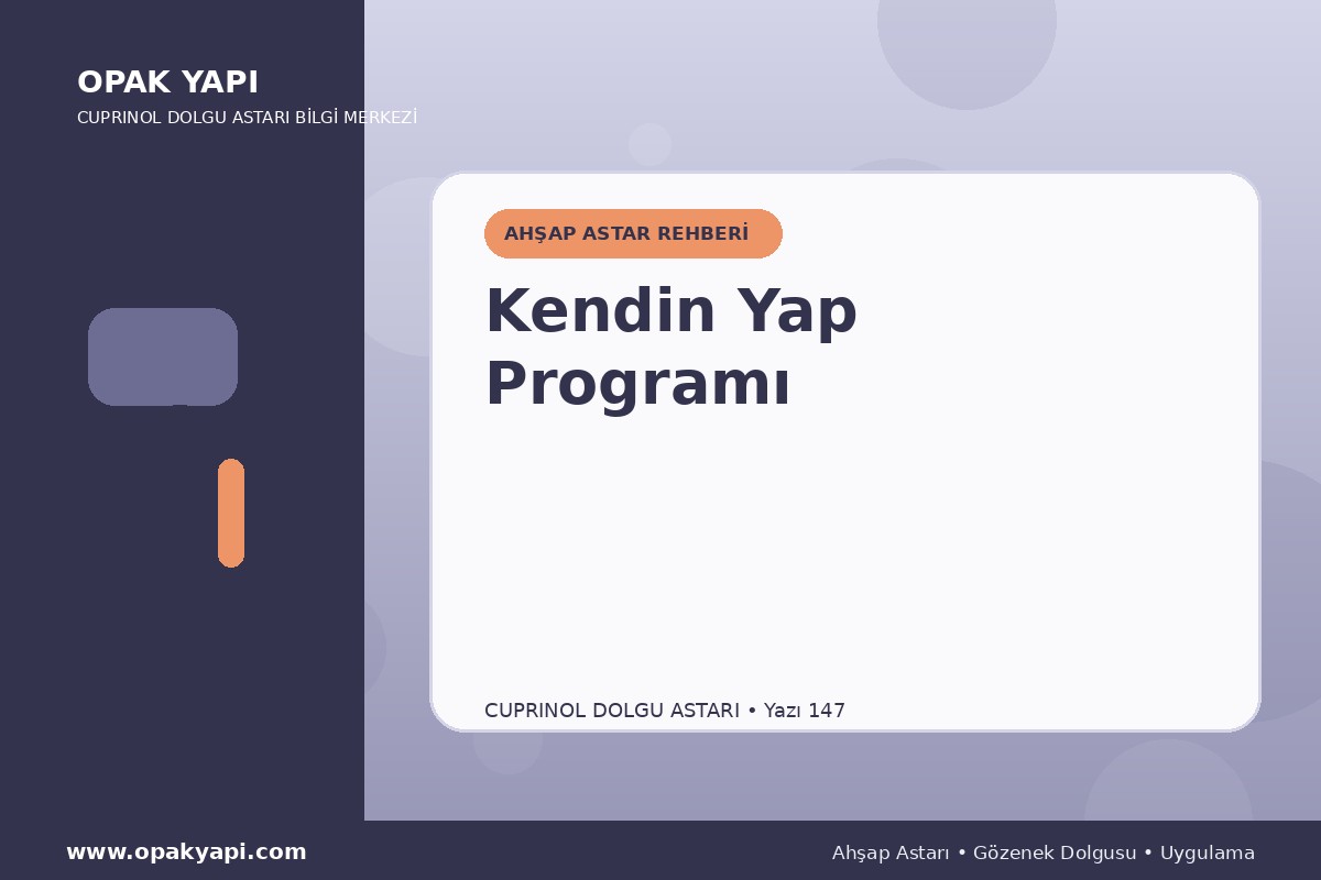 Marshall Cuprinol Classic Dolgu Astarı İçin Kendin Yap Programı