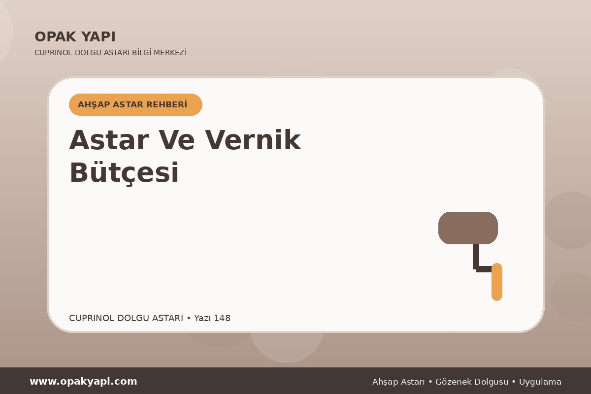 Marshall Cuprinol Classic Dolgu Astarı İçin Astar Ve Vernik Bütçesi