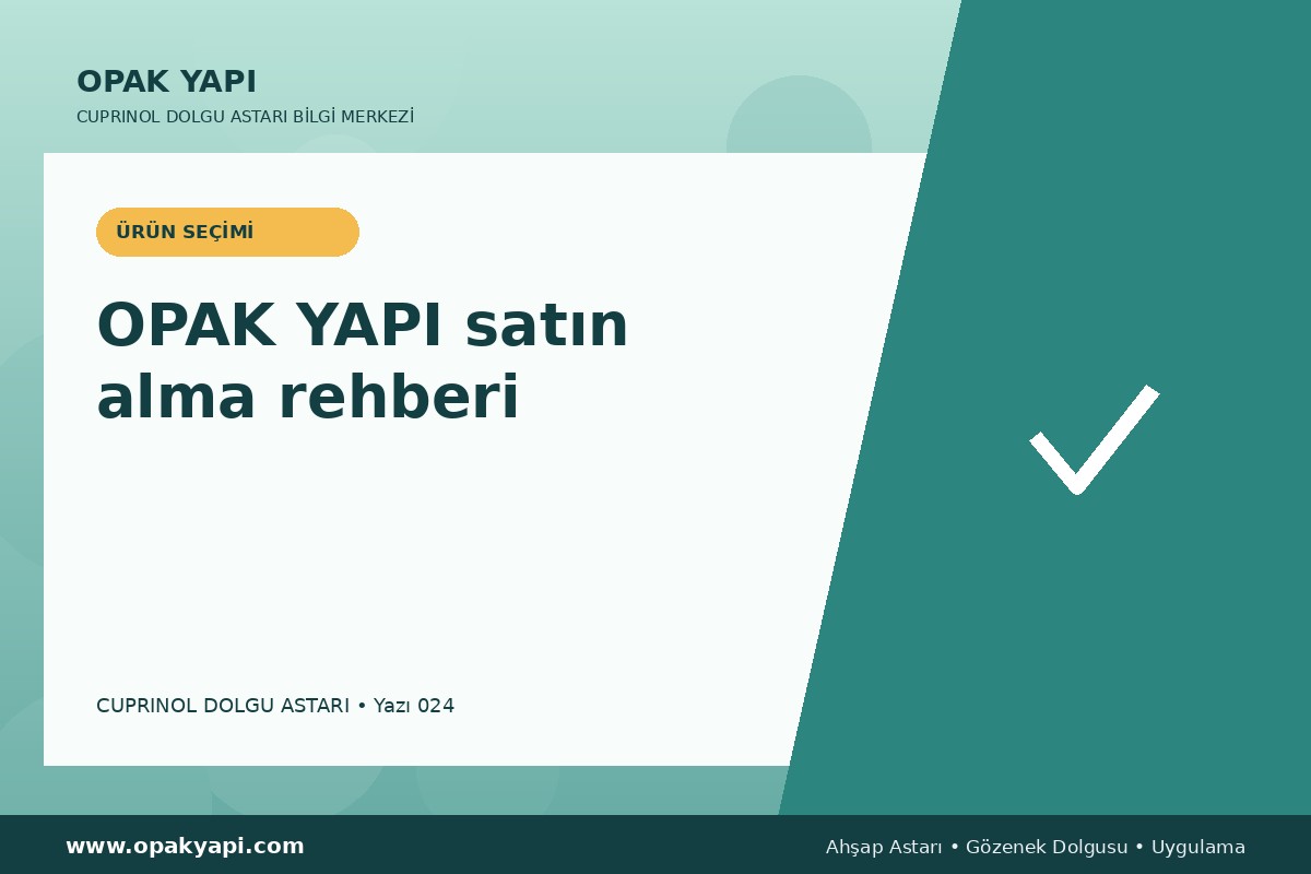 Marshall Cuprinol Classic Dolgu Astarı: OPAK YAPI satın alma rehberi