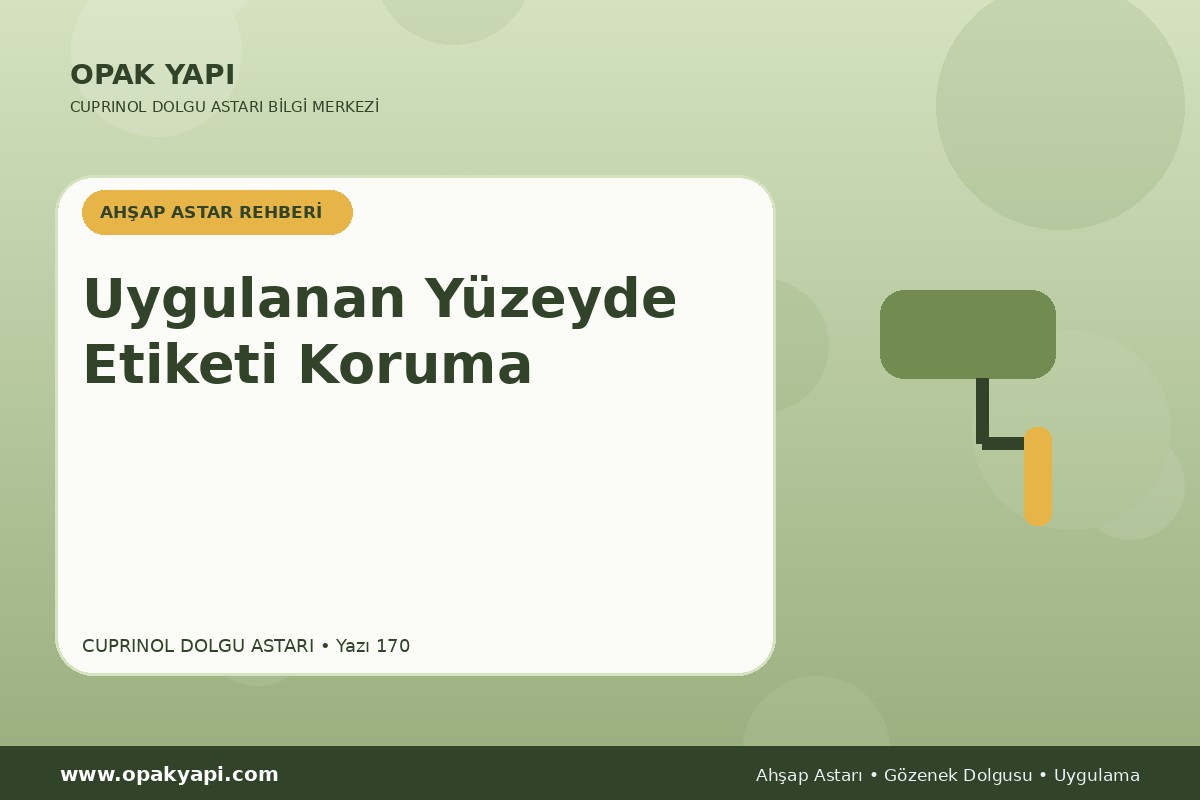 Marshall Cuprinol Classic Dolgu Astarı Uygulanan Yüzeyde Etiketi Koruma