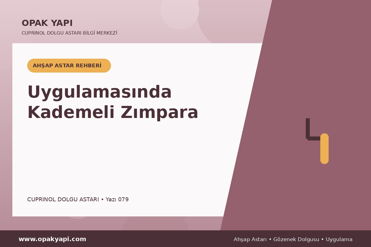 Marshall Cuprinol Classic Dolgu Astarı Uygulamasında Kademeli Zımpara