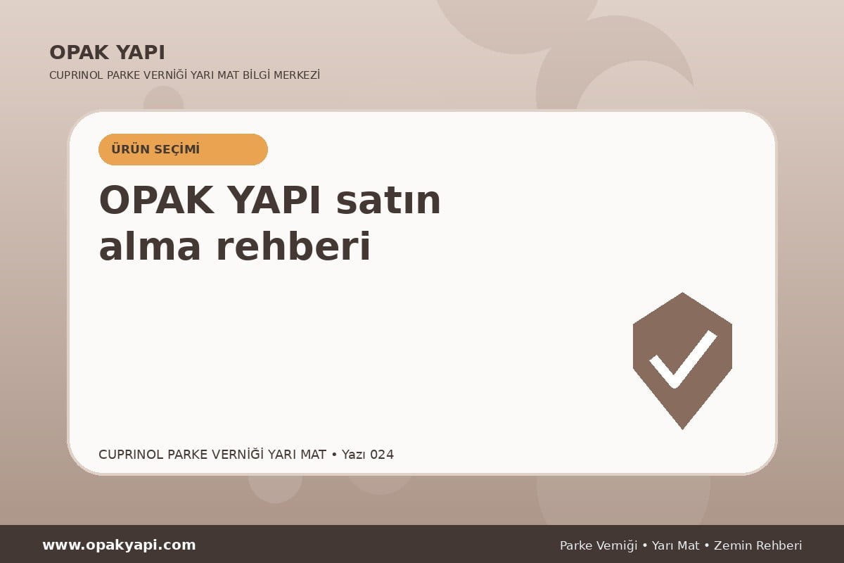 Marshall Cuprinol Classic Parke Verniği Yarı Mat: OPAK YAPI satın alma rehberi