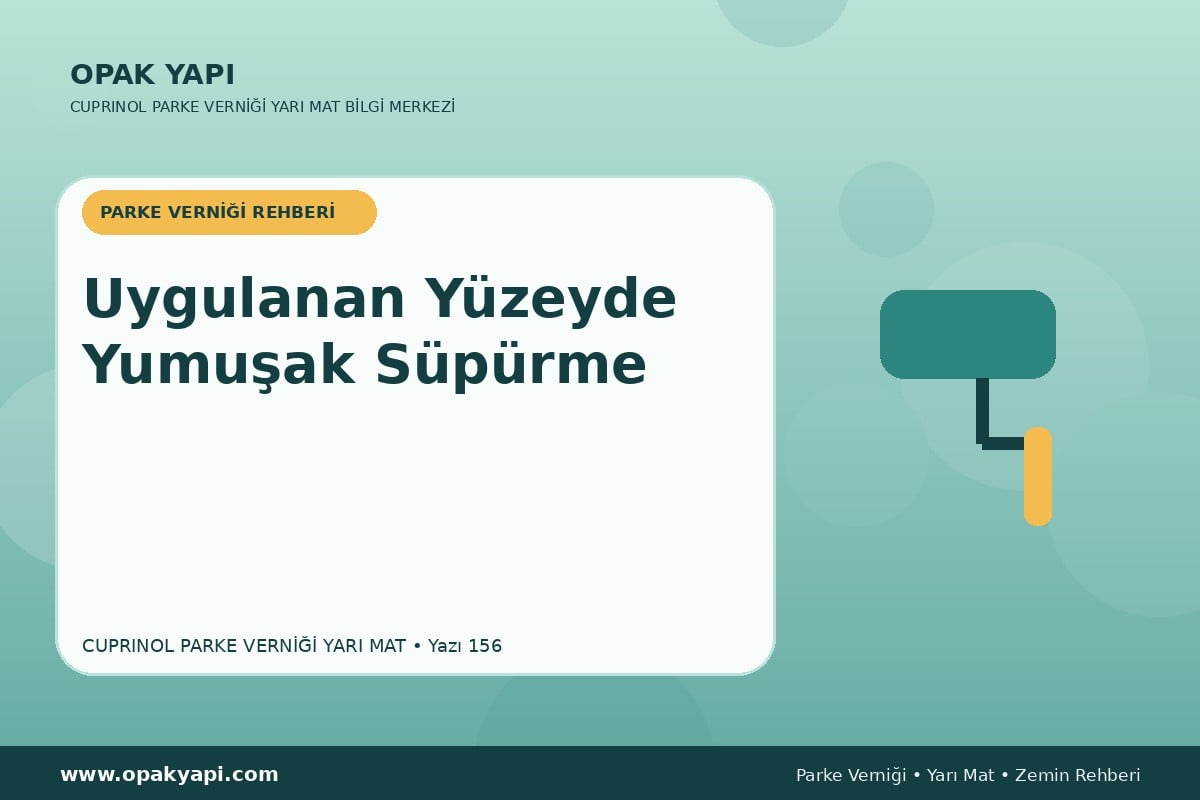 Marshall Cuprinol Classic Parke Verniği Yarı Mat Uygulanan Yüzeyde Yumuşak Süpürme