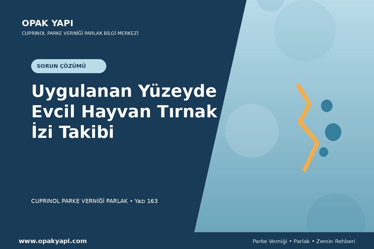 Marshall Cuprinol Classic Parke Verniği Parlak Uygulanan Yüzeyde Evcil Hayvan Tırnak Izi Takibi