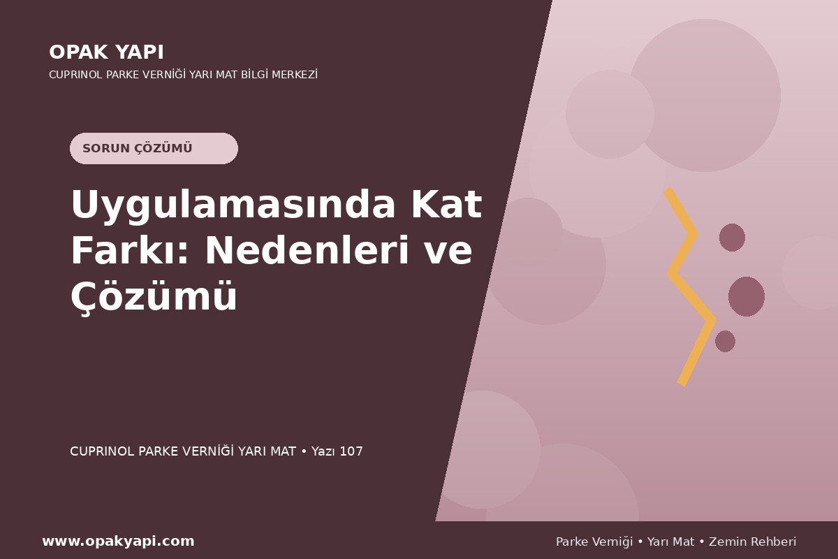Marshall Cuprinol Classic Parke Verniği Yarı Mat Uygulamasında Kat Farkı: Nedenleri ve Çözümü