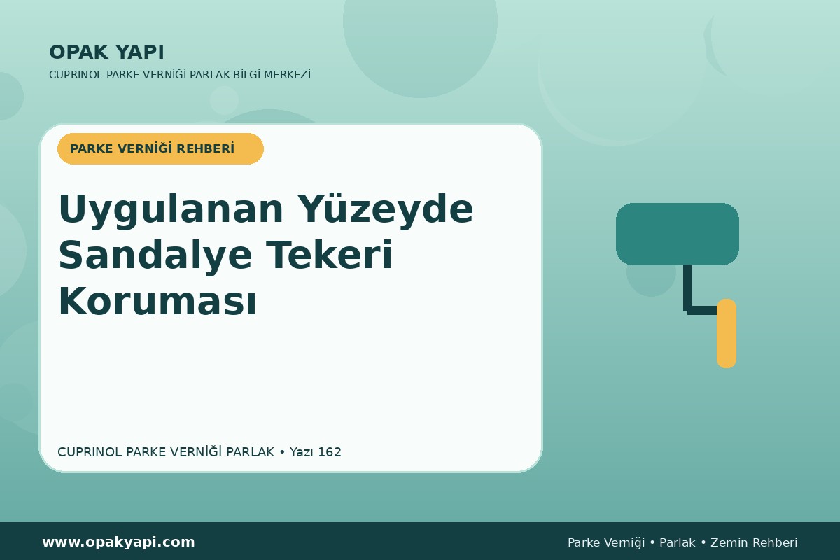 Marshall Cuprinol Classic Parke Verniği Parlak Uygulanan Yüzeyde Sandalye Tekeri Koruması