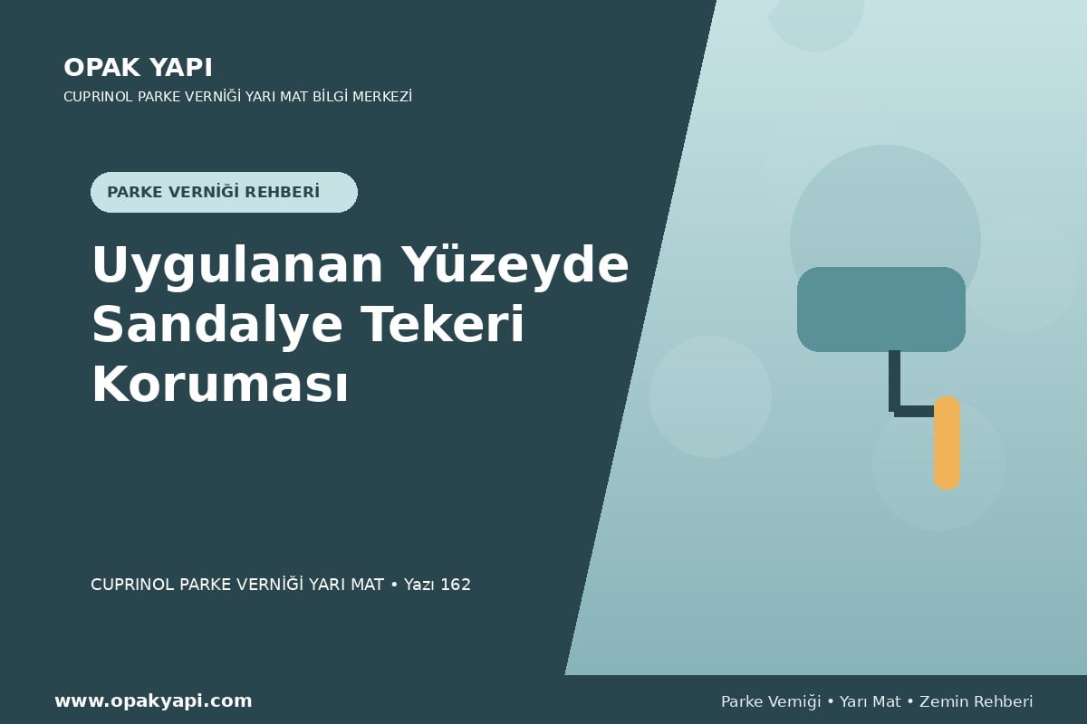 Marshall Cuprinol Classic Parke Verniği Yarı Mat Uygulanan Yüzeyde Sandalye Tekeri Koruması