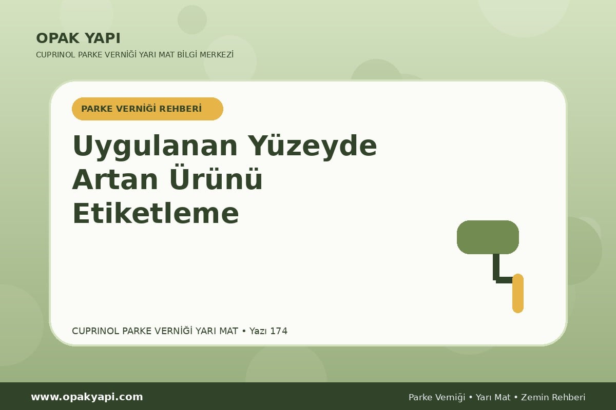 Marshall Cuprinol Classic Parke Verniği Yarı Mat Uygulanan Yüzeyde Artan Ürünü Etiketleme