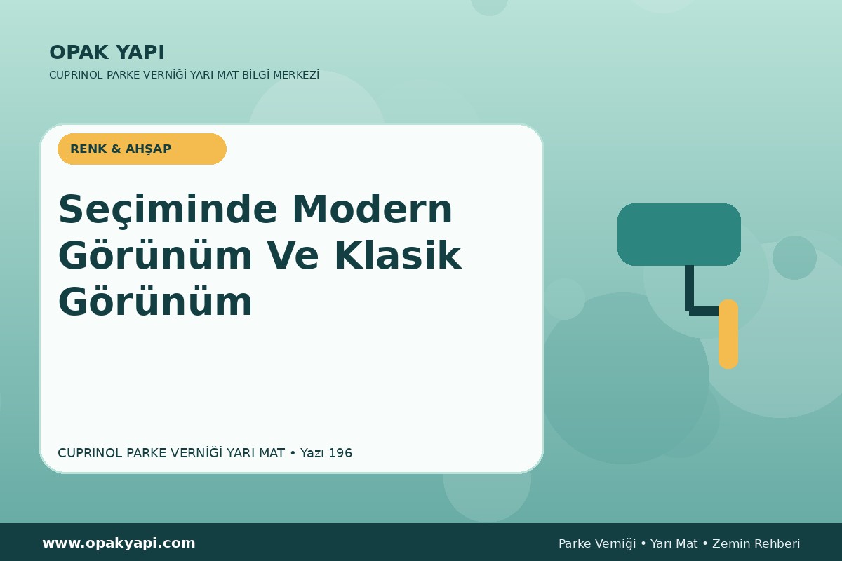 Marshall Cuprinol Classic Parke Verniği Yarı Mat Seçiminde Modern Görünüm Ve Klasik Görünüm