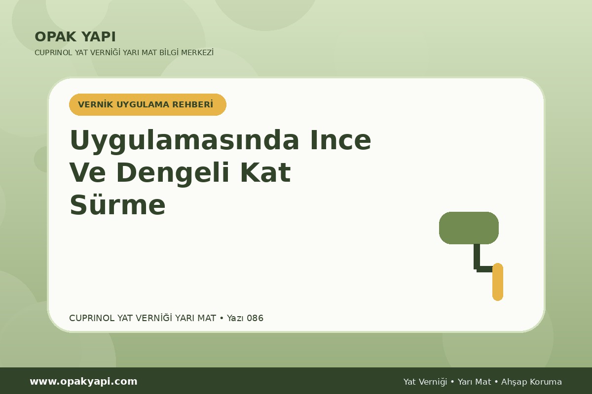Marshall Cuprinol Classic Yat Vernik Yarı Mat Uygulamasında Ince Ve Dengeli Kat Sürme