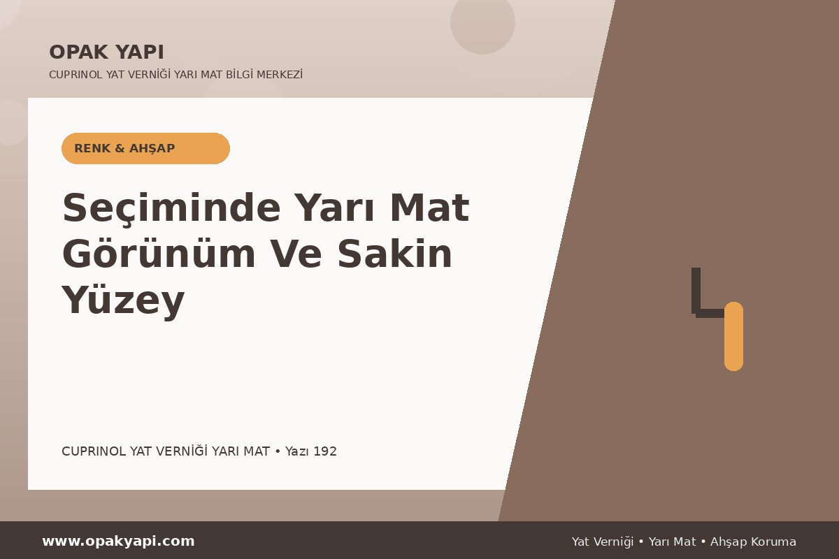 Marshall Cuprinol Classic Yat Vernik Yarı Mat Seçiminde Yarı Mat Görünüm Ve Sakin Yüzey