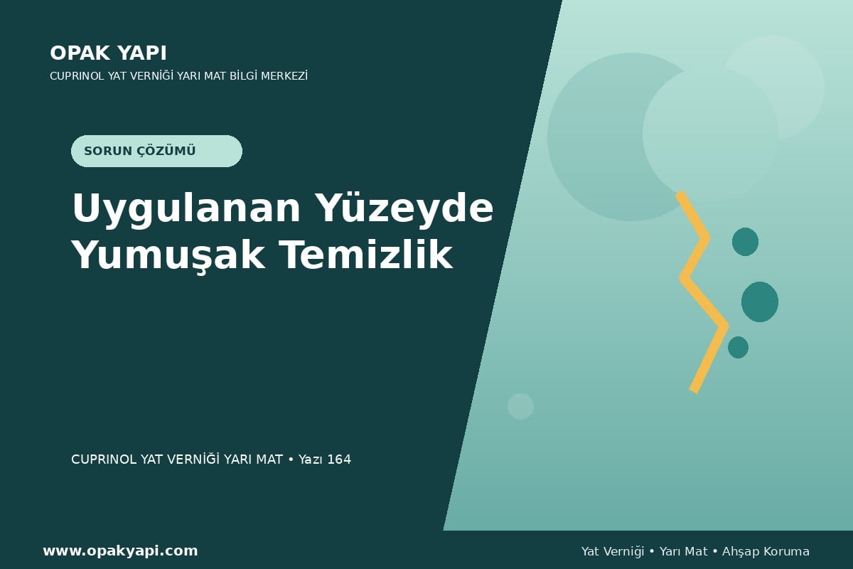Marshall Cuprinol Classic Yat Vernik Yarı Mat Uygulanan Yüzeyde Yumuşak Temizlik
