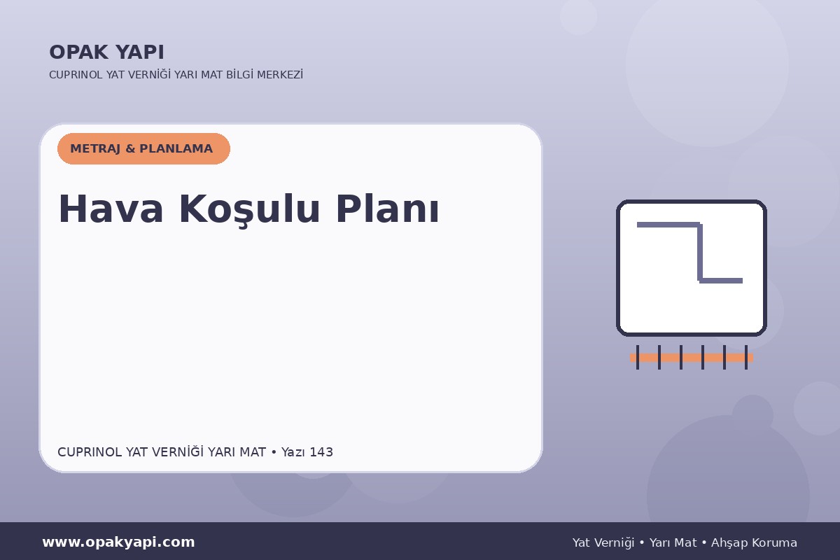 Marshall Cuprinol Classic Yat Vernik Yarı Mat İçin Hava Koşulu Planı