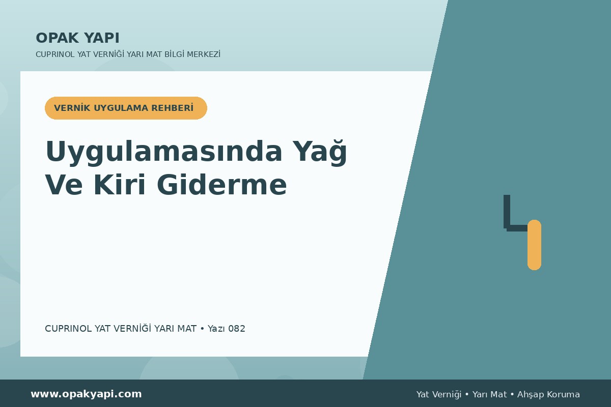 Marshall Cuprinol Classic Yat Vernik Yarı Mat Uygulamasında Yağ Ve Kiri Giderme