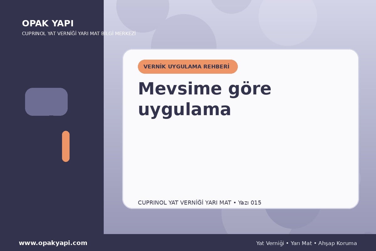 Marshall Cuprinol Classic Yat Vernik Yarı Mat: Mevsime göre uygulama