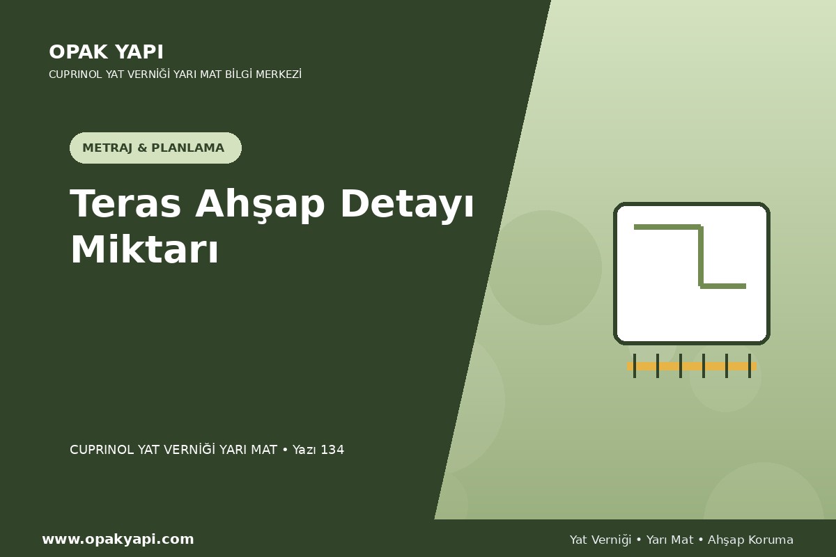 Marshall Cuprinol Classic Yat Vernik Yarı Mat İçin Teras Ahşap Detayı Miktarı